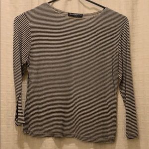 striped 3/4 length sleeve brandy melville shirt